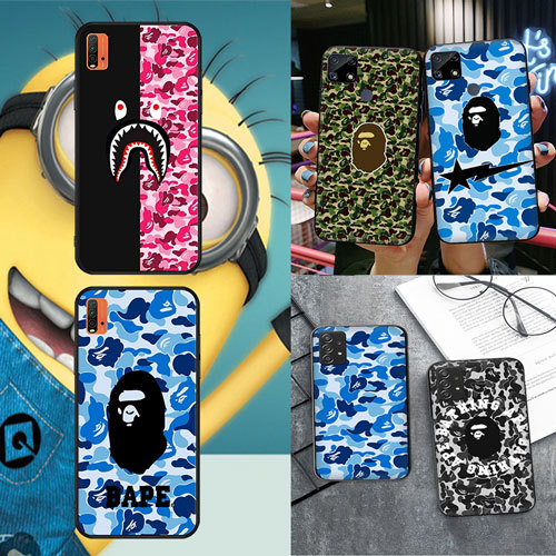 นุ่มสีดํา OPPO A3S A5 A37 Neo 9 A57 4G A5S A7 A59 F1s A83 A1 A77 5G Bape wallpaper2 เคสโทรศัพท์