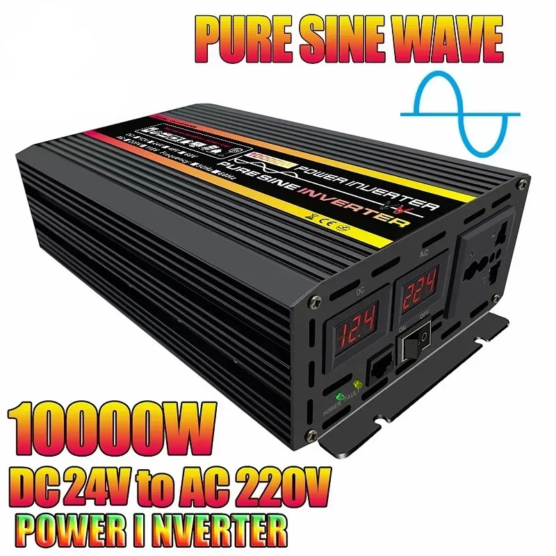 12000W10000W 8000W Pure Sine Wave Car Inverter Power Inverter DC12V To AC 220V Socket Converter for