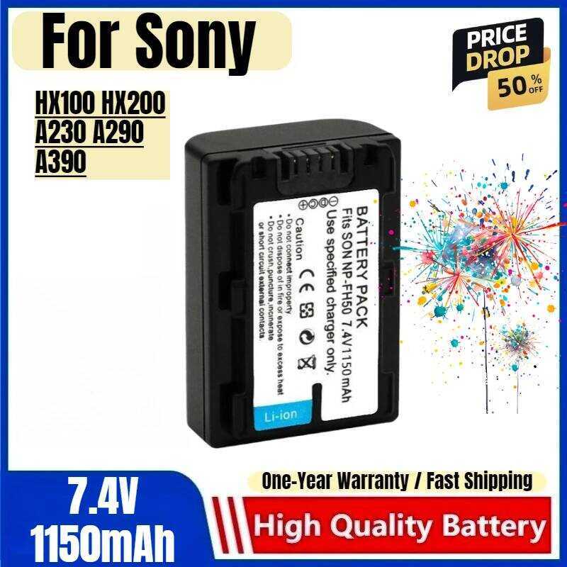 C Np-Fh50 Battery 7.4V 1150Mah Rechargeable Batteries And Chargers For Sony Hx100 Hx200 A230 A20 A3