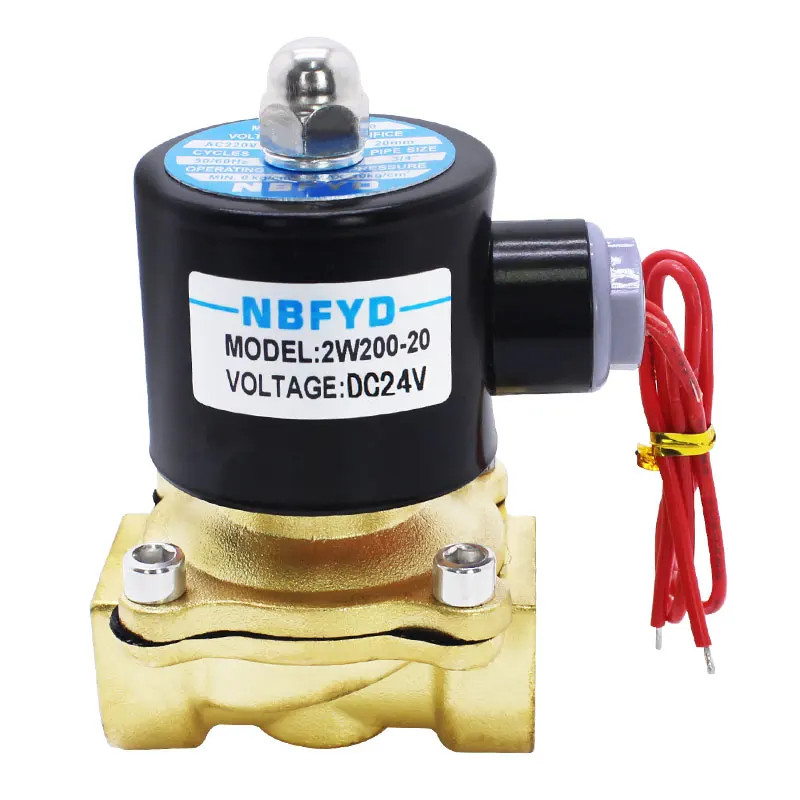 Normally closed 2W solenoid valve, 3/4 water valve, 2W200-20 AC220V/DC24V6 sub-switch valve, air va