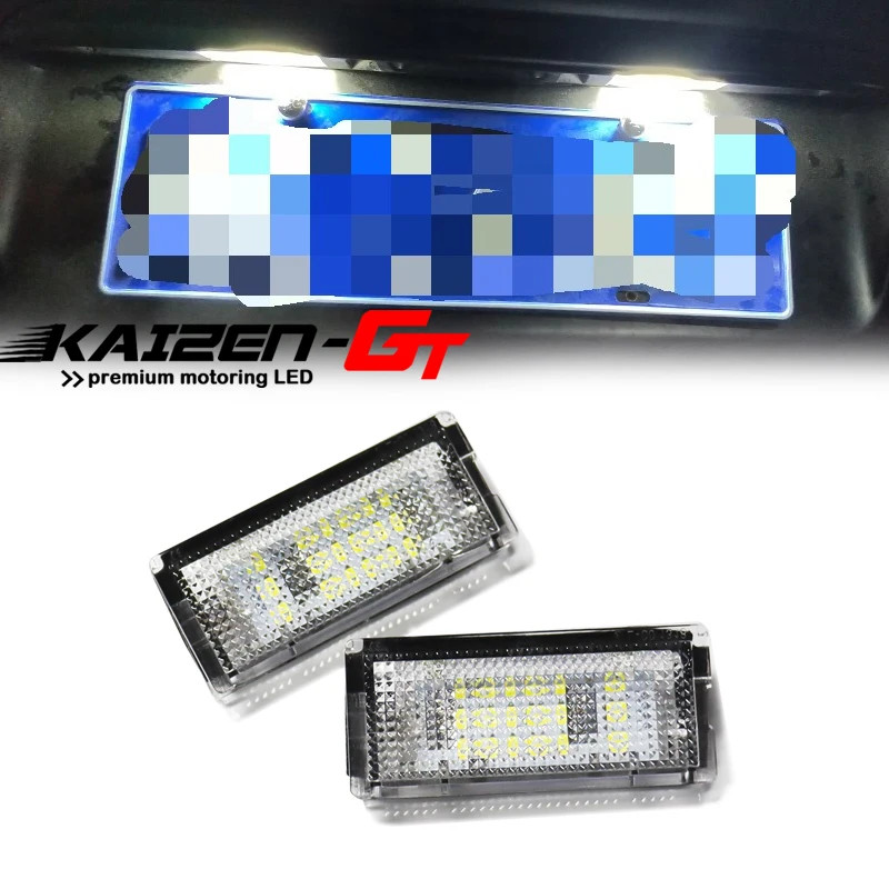 2Pcs 6500K 3528 SMD LED License Number Plate Lights White Canbus Error Free for BMW 3-series E46 19