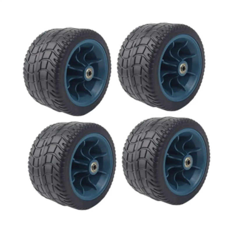 4x 7" Wheelbarrow Tire Solid Truck Trailer Lightweight Assembly Heavy Duty for