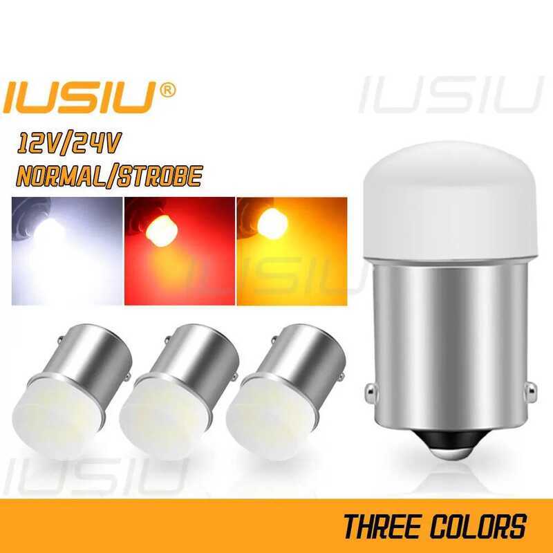C IUSIU 2Pcs 12V 24V 1156 1157 Strobe Flash Car Light P21w Led Bulb Ba15s Bay15d R5w R10w P21/5W Tr