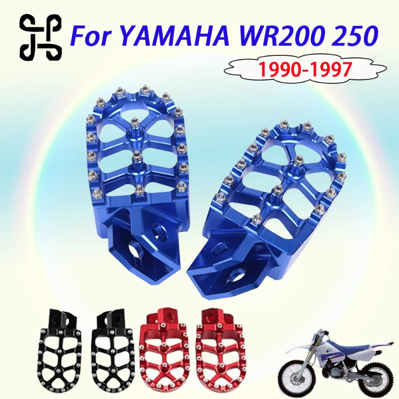 For YAMAHA WR200 WR250 1990-1997 WR500 1987-1993 Motorcycle New Foot Pegs Aluminum Alloy Footrest F