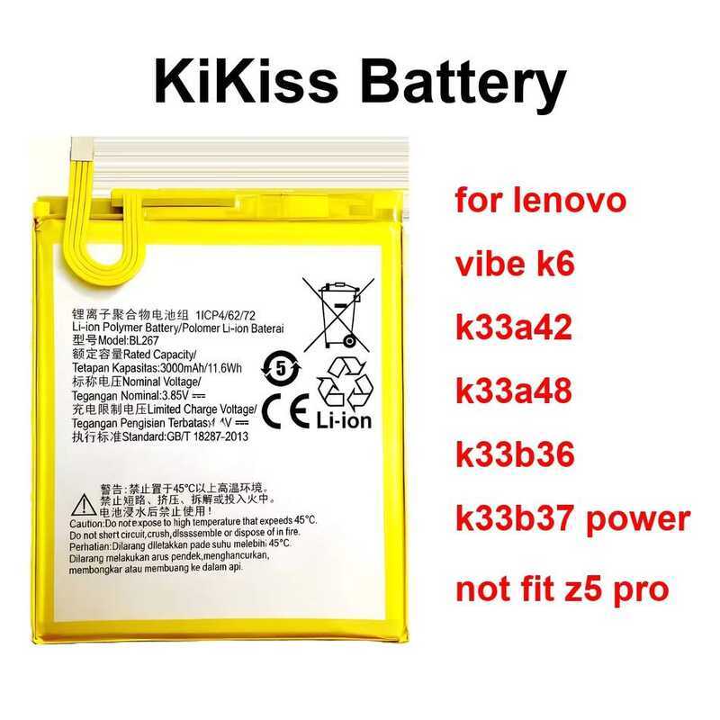 Mobile Pone Battery L78031 L78032 BL272 For Lenovo Vibe K6 K33a42 K33a48 K33b36 K33b37 Power Not Fit
