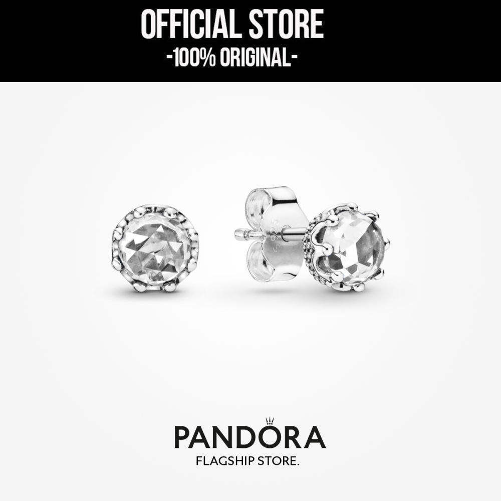 【💯สินค้าแท้💎】Pandora Clear Sparkling Crown Stud Earrings ของขวัญ ที่ดี ที่สุด✨