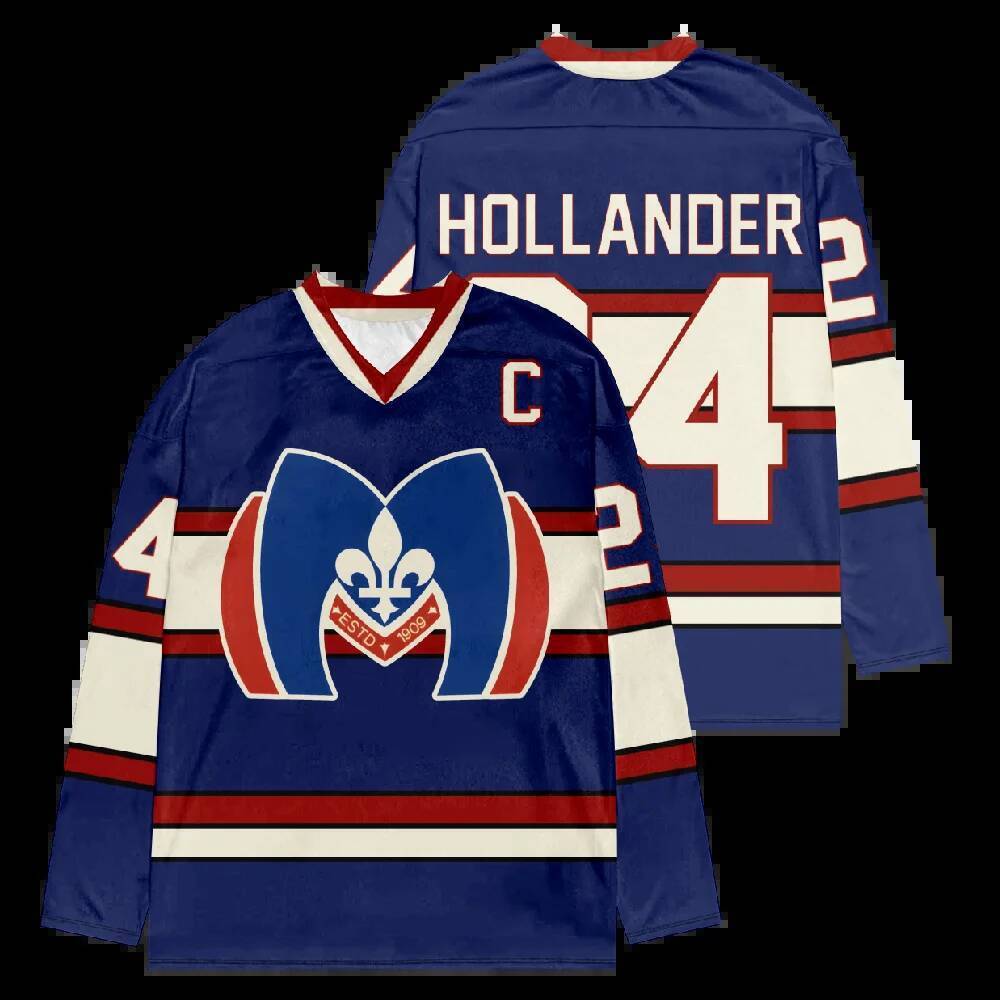 Jersey อุ่น Rivalry Hockey แขนยาว สำหรับผู้หญิงและผู้ชาย สไตล์แฟชั่น