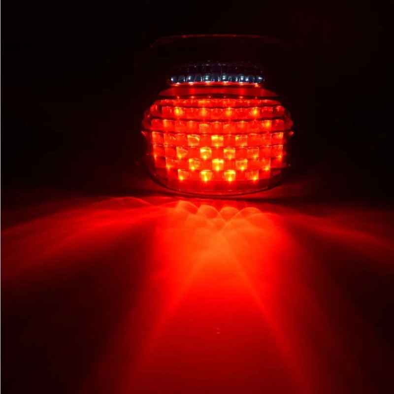 Low-profile Red/Smoke Lens Running Lamp LED Brake Tail Light License Light Motorcycle For Harley Dy