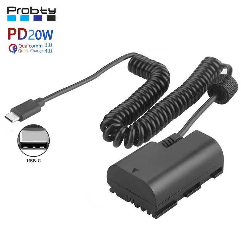 C Usb-C To Lp-E6nh Lpe6nh Dummy Battery Power Adapter For Canon EOS R5 R6 5Ds R 7D 6D 5D3 5D4 0D 80
