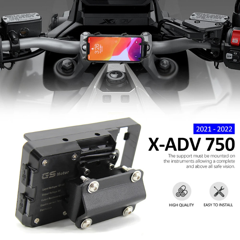 2021 2022 ใหม่อุปกรณ์เสริมรถจักรยานยนต์GPSนําทางวงเล็บสนับสนุนสําหรับHONDA XADV750 X-ADV750 xadv750 