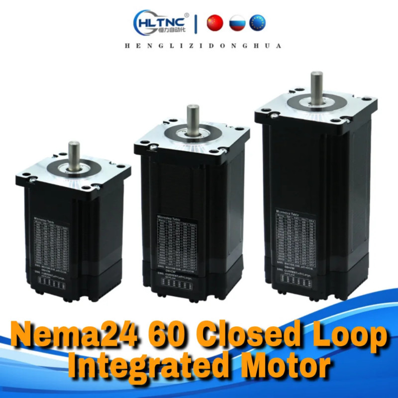 1pcs Nema24 60mm 1.2 2.2 2.8Nm 2A Closed Loop Stepper Motor With Integrated Hybrid Servo Driver and