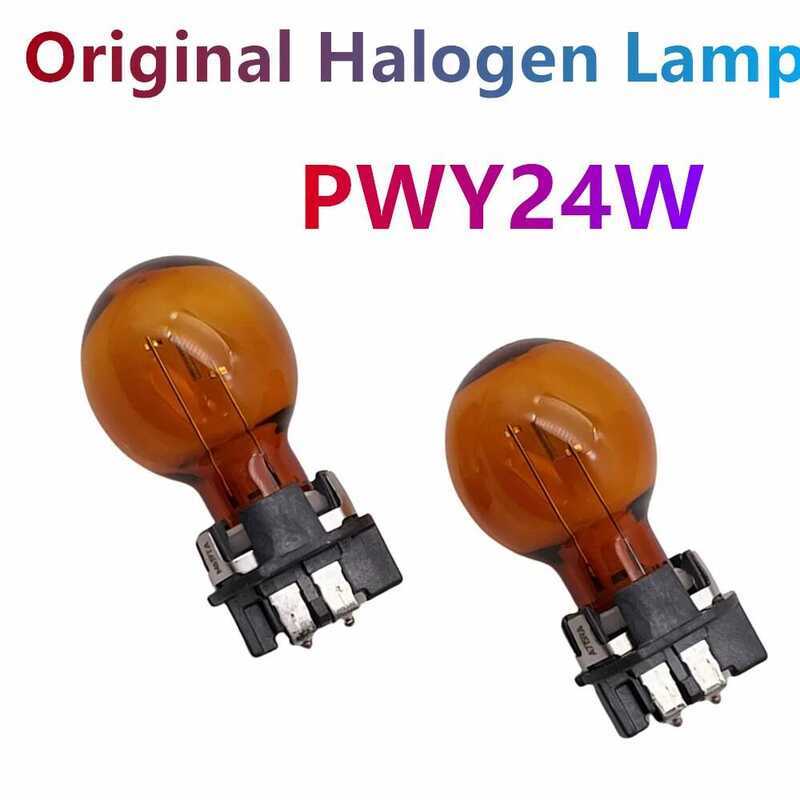 C Pwy24w 2Pcs Original Halogen Lamp For Audi A3 A4 A5 Q3 Q7 VW Golf CC Mk7 Amber Front Turn Signal
