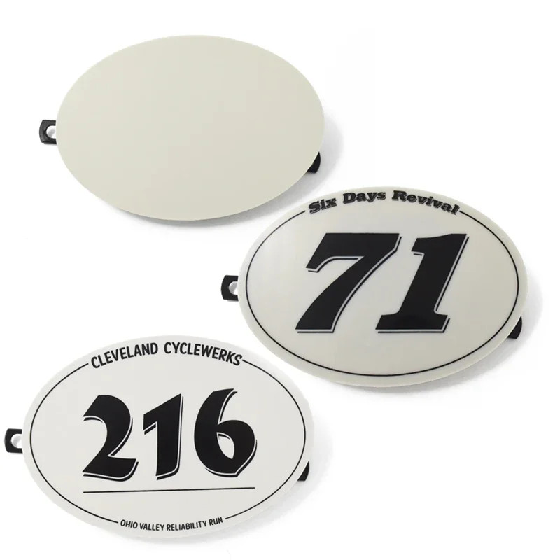 New  Retro Motorcycle Modified Cafe Racer Tracker Scrambler Table Decorative Number Plate No. 71/21