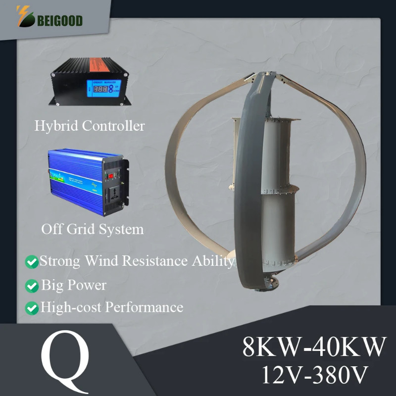 8KW-40KW Wind Generator Alternative Free Energy Wind Turbine Power Permanent Maglev 12V-380V