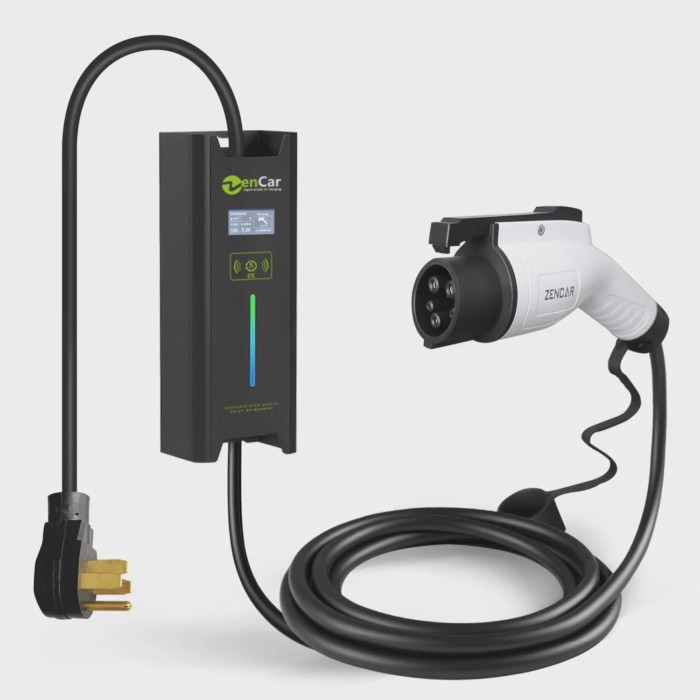 Zencar EVSE EV Charger 32A 7KW 1 Phase Type 1 Portable EV Charger Mobile Home Fast Charging