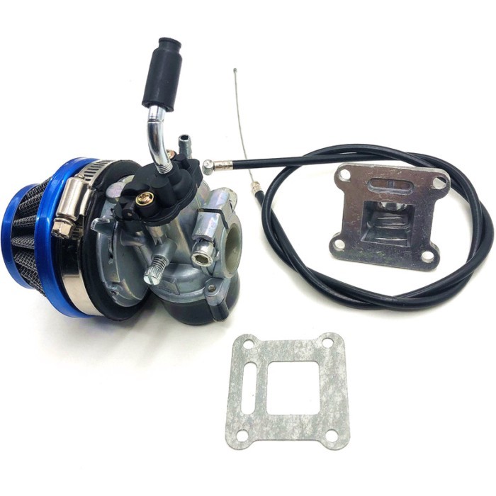ATV 49cc Performance 19mm Carb Carburetor Air Filter Mainfold Assembly for 2-stroke 47cc 49 Cc Mini