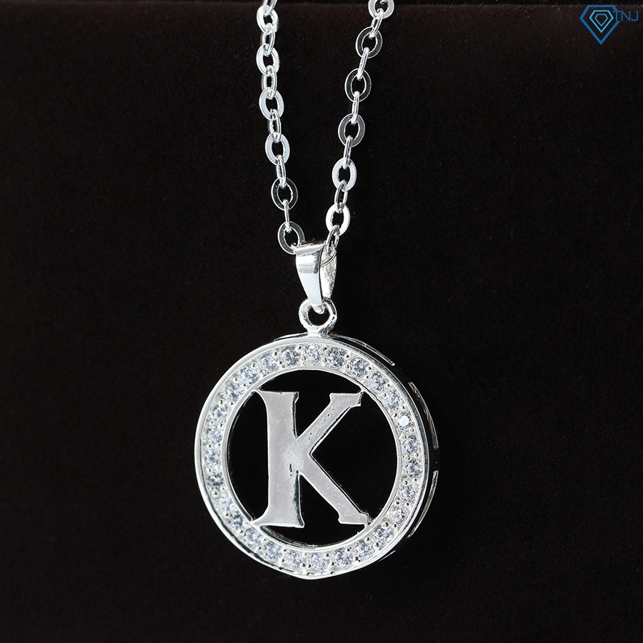 สร้อยคอไมโครไฟเบอร์เงินแท้ 925 สําหรับผู้ชายหน้าตัวอักษร DCA0009 TNJ Jewelry