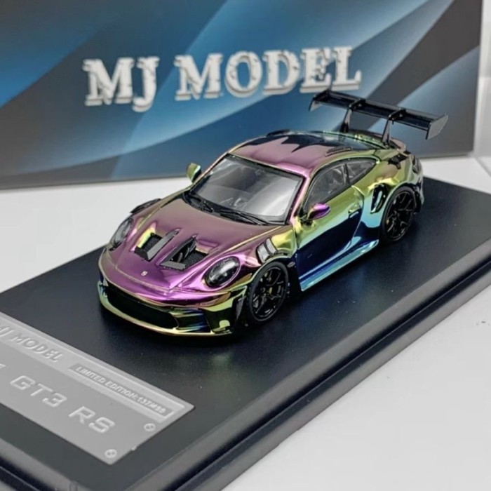 MJ 1/64 Porsche 911 GT3 RS Alloy Collection Car Model Supercar Car Precision Model