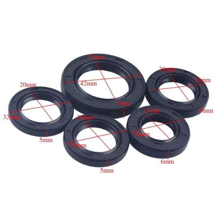 Rubber Engine Oil Seal Set for ATV 4 Stroke GY6 49CC 50CC 60CC 80CC GY6 139QMB 1P39QMB 147Q