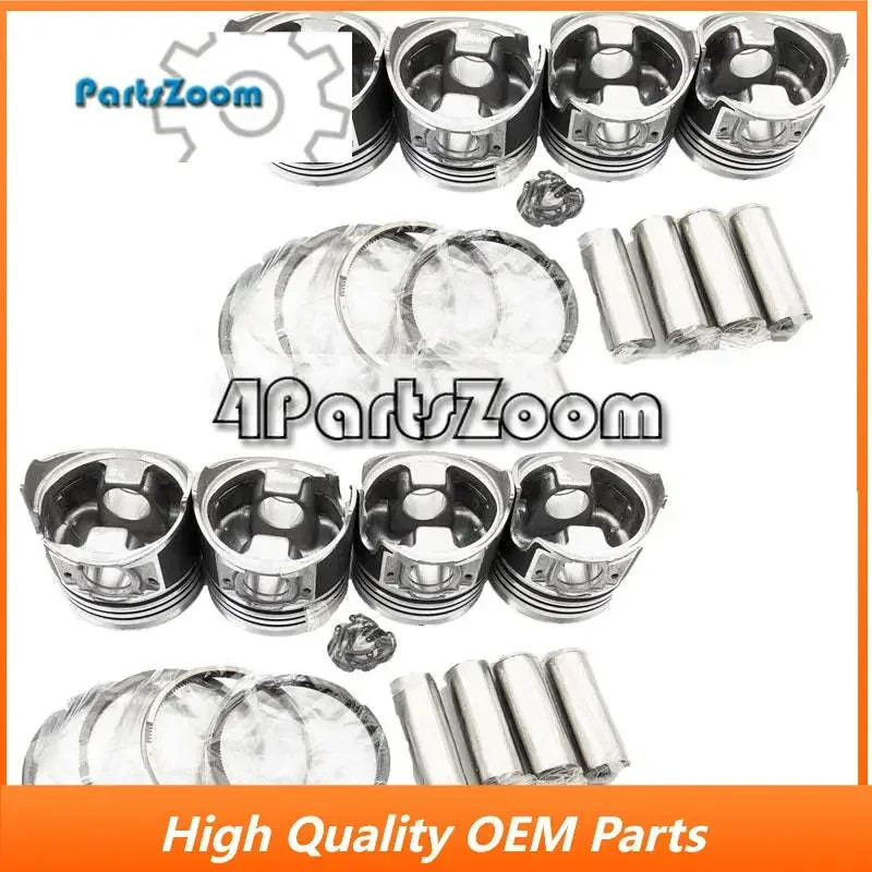 8 Pcs Cylinder Piston& Piston Ring & Pin Kit For HINO F17D Engine Parts 137MM