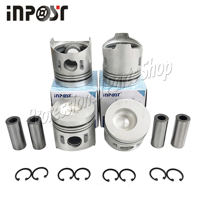 4 set 4D32 STD Piston Kit For Mitsubishi Diesel Engine 4D32 4D32T