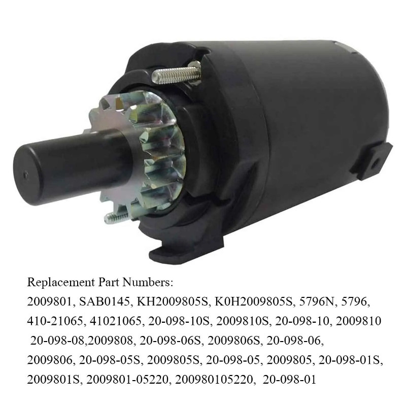 Starter Compatible With Kohler 18 19 21 HP 20-098-01 20-098-01S 20-098-05 20-098-05S 20-098-06 20-0