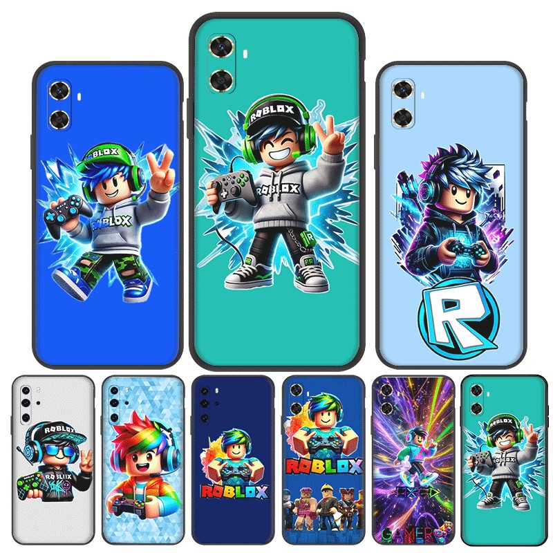 Huawei Nova 2i 2 Lite 3 3i 4E 5i 5T 7 10 SE 8i Y61 ความเข้ากันได้ TPU พลาสติกสีดําเคสโทรศัพท์ Roblox