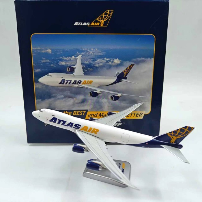 ปีกโฮแกน1/400 ATLASBoeing747-8F โมเดลเครื่องบินโลหะผสม Atlas 747-8F Out of Print Model Limited Editi