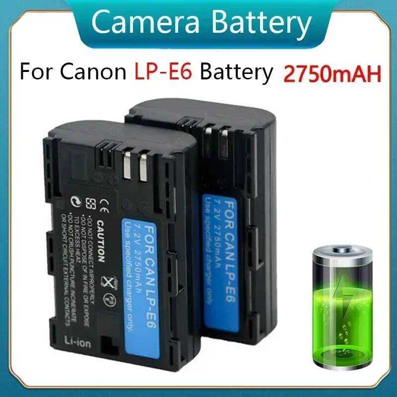 C 2750Mah Lp-E6 Lpe6 Camera B For Canon EOS 5D Mark II 2 III 3 6D 7D 60D 60Da 70D 80D 0D DSLR For E