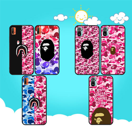 นุ่มสีดํา OPPO A3S A5 A37 Neo 9 A57 4G A5S A7 A59 F1s A83 A1 A77 5G Bape wallpaper1 เคสโทรศัพท์