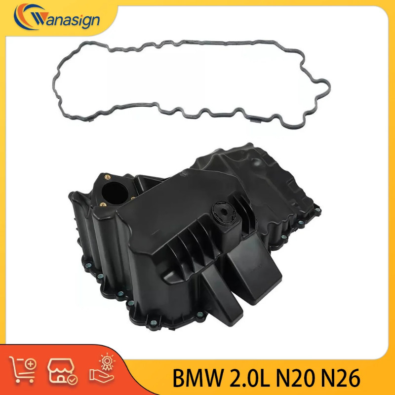 AUTO ENGINE PARTS Plastic Oil pan & Gasket Set Fit For BMW 1 2 3 4 5 X1 Z4 2.0L L4 GAS N20 B20 A N2