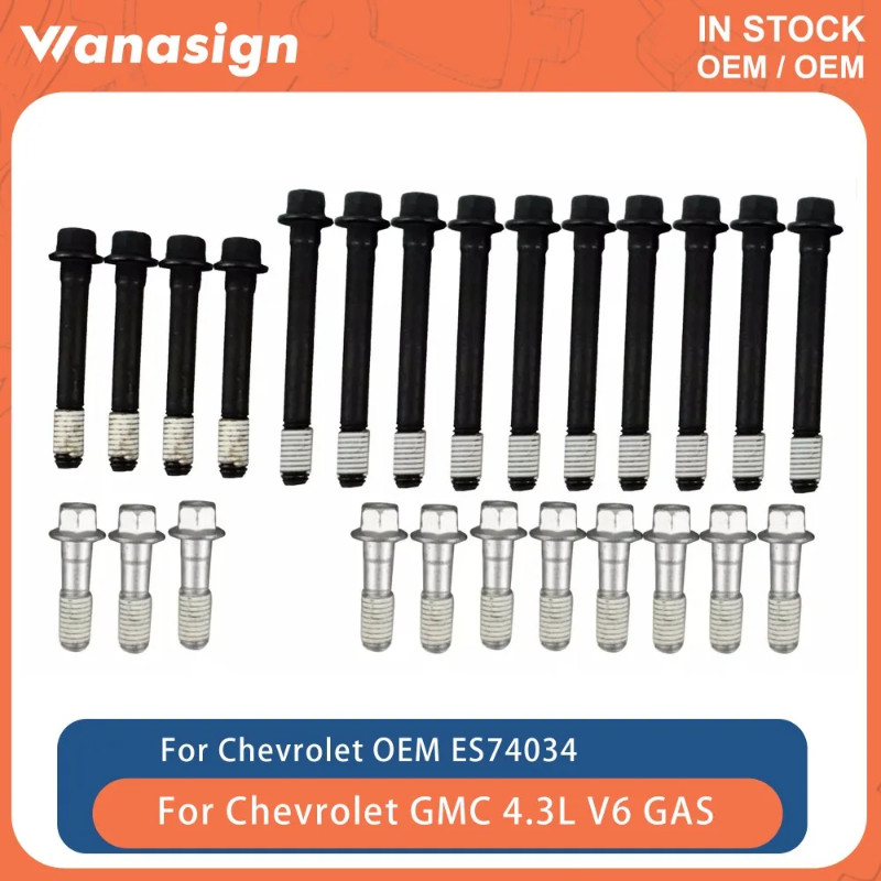 Engine Head Bolt Kit Fit 4.3 5.3 5.7 L For Chevrolet C1500 G30 GMC Astro Sierra 1500 Sonora LU3 LT