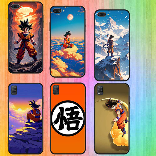 นุ่มสีดํา OPPO A74 F19 Pro Plus R9 F1 R9S A16 A16S A3X A40 A60 A80 A3pro Dragon Ball2 เคสโทรศัพท์