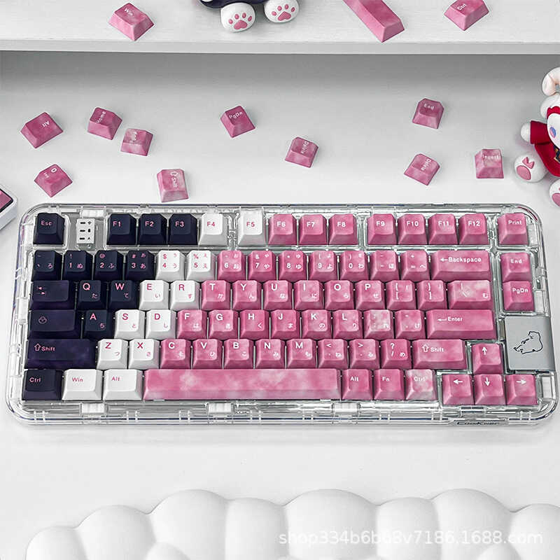 Zashiki Boy Keycap เฉพาะแป้นพิมพ์หมวก pbt ที่กําหนดเองด้านข้างแกะสลักโปร่งแสงโรงงานเดิมคีย์บอร์ดแบบก