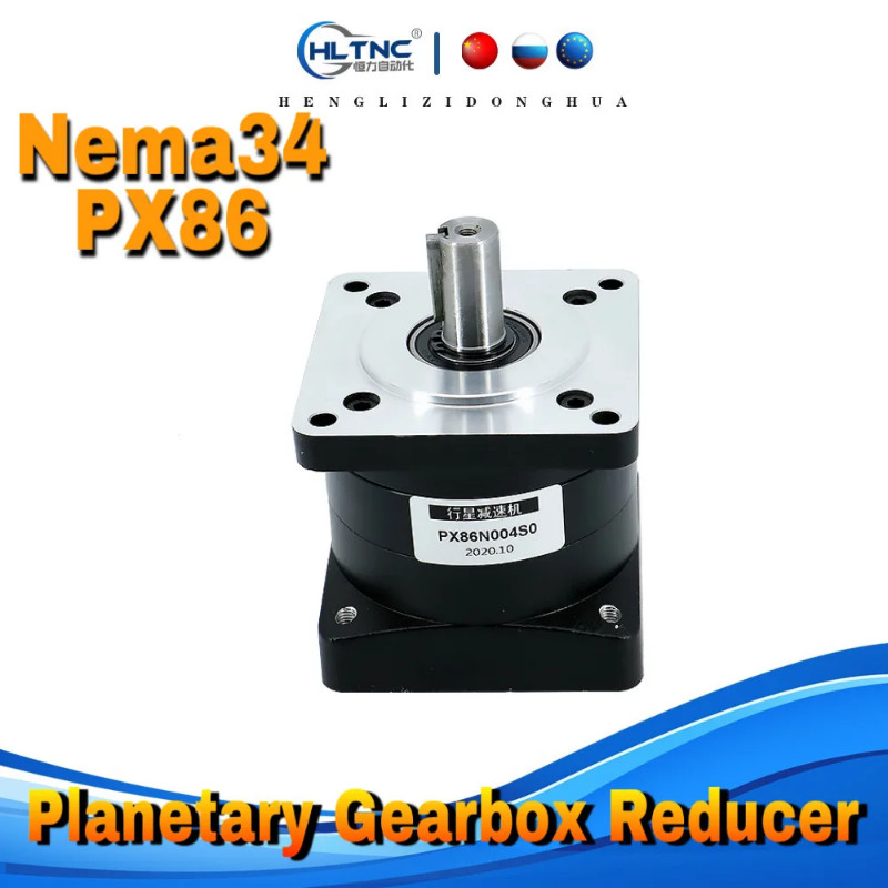 Nema34 32 Speed Ratio 10 16 20 24 36 :1 Planetary Gearbox Speed Reducer 14mm Input Output Carbon St
