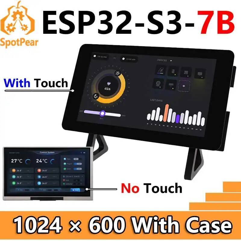 ESP32-S3 7 นิ้วจอแสดงผล LCD 7 นิ้ว TouchScreen 7B 1024600 N16R8 CAN RS485 เซ็นเซอร์ Waveshare ESP32-