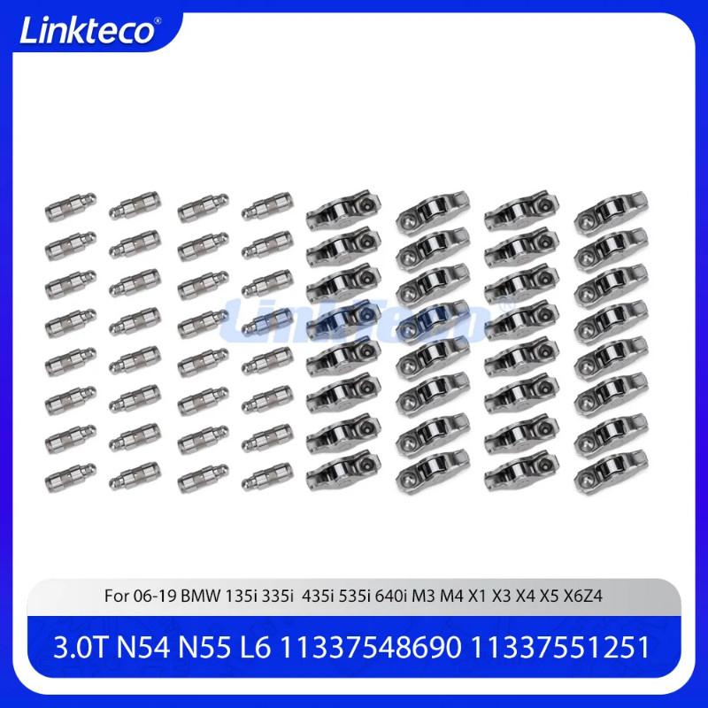 Engine part 24x Lifters Rocker Arms Set Fit 3.0 T L6 N54 N55 S55 For 06-19 3.0T BMW 335i E90 F30 X1