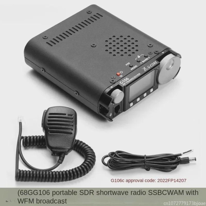 For G106C Portable SDR Shortwave Radio 5W HF Transceiver QRP WFM Radio FT8