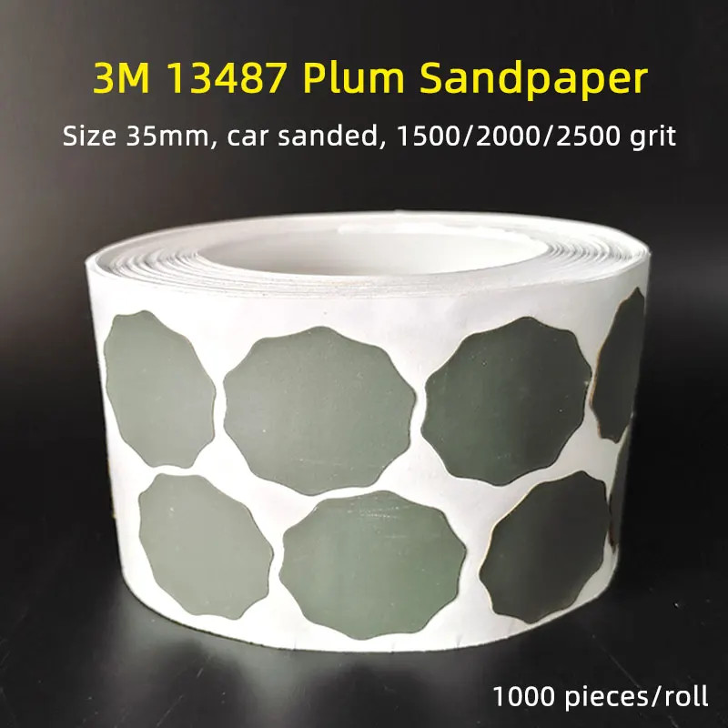 3M 401Q Plum Blossom Sandpaper Roll 1 Inch Round Point Sanding Disc Car Paint Surface Fine Grinding