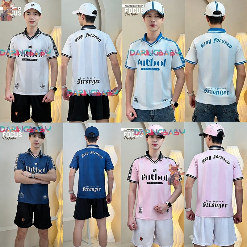 MAWIN เสื้อกีฬาคอปก FOCUS ใส่ได้ทั้งหญิง ชาย