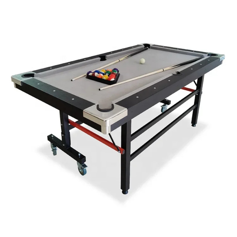 Hot Sale Portable Pool Table with Foldable Metal Frame, Folding Pool Table