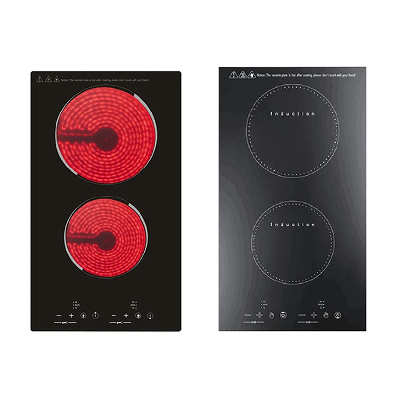 Kitchen 2 Rings Ceramic Cooker Induction Cooktop Double Electric Cooker Hob Heating Cooker Electric