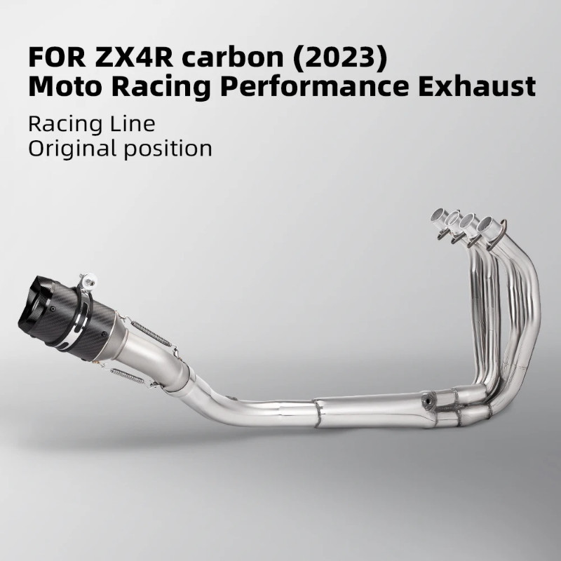 motorcycle full exhaust system for zx4rr zx4r full exhaust pipe use oem Original muffler