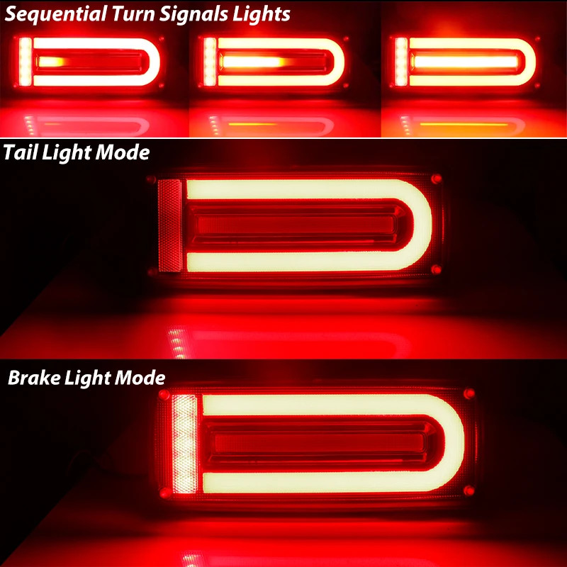 Rear Tail/Brake LED Light w/ Sequential Turn Signal For Mercedes Benz G-Class Wagon W463 G500 G63 G