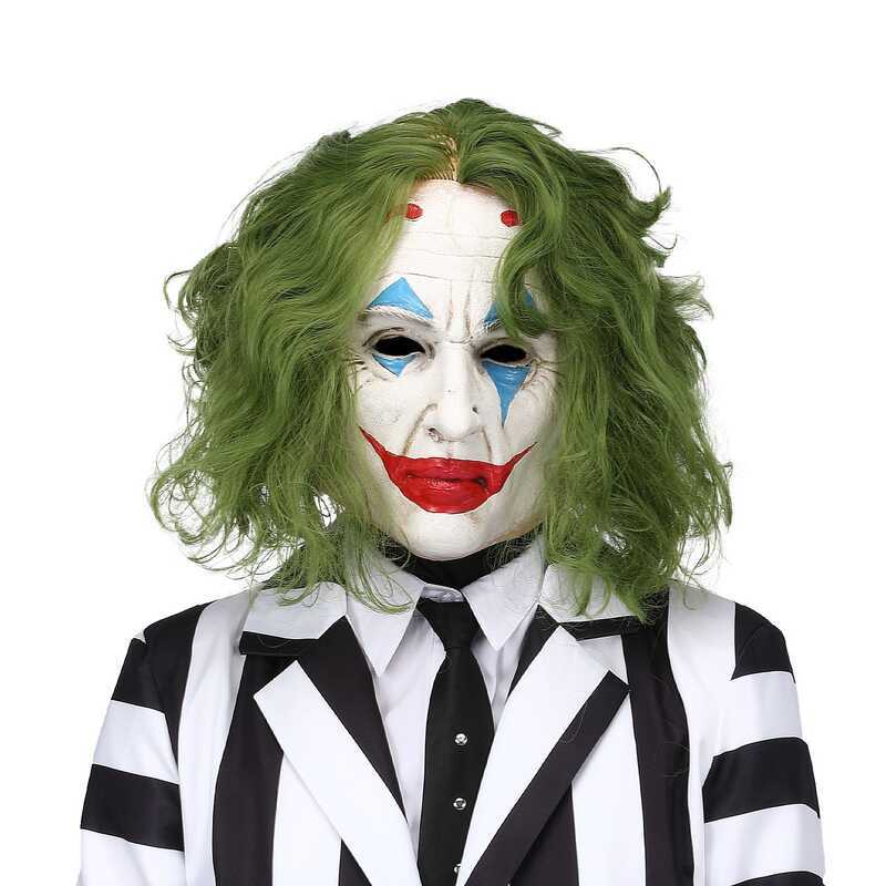 2024joker2 Joker Mask Halloween Dark Knight Batman Joker Latex Mask Headgear