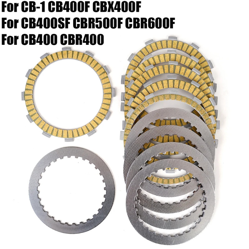 Clutch Plate Friction Disc Plates For Honda CB400SF CB400F CBX400F CBX550 CBR400 CBR500F CBR600F CB