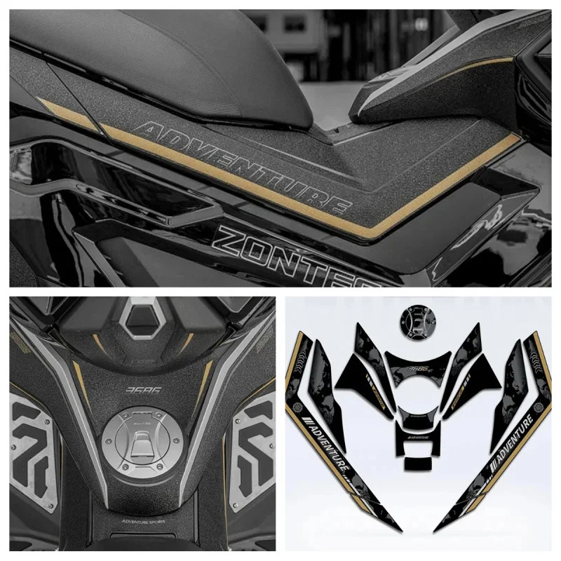 FOR ZONTES 368G 2024 Motorcycle body fairing sticker Tank Pads Gas Knee Grip Traction Sticker Prote