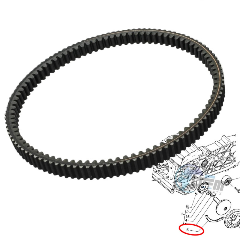 Scooter Drive Belt V-Belt For Aprilia Atlantic 500, Gilera Fuoco 500, Piaggio Beverly MP3 X9 400/50