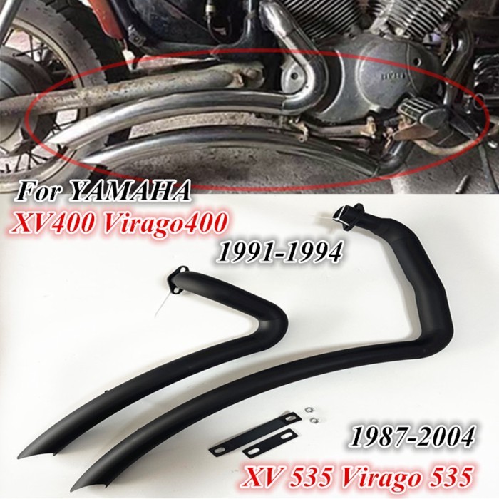 For YAMAHA XV400 Virago 400 1991 - 2004 and YAMAHA XV535 Virago 535 1987 - 2004 motorcycles Curved
