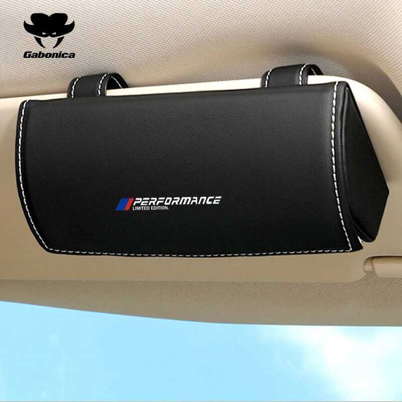 ▥ Leather Car Glasses Sun Visor Sunglasses Holder Clip For BMW Performance X1 X2 X3 X5 X6 X7 G0